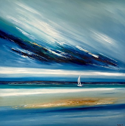 Zamárdi/Balatonfüred /Vitorlás 90x90cm olaj/vászon