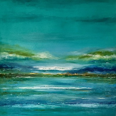 Viharos Balatoni vitorlások 90x90cm